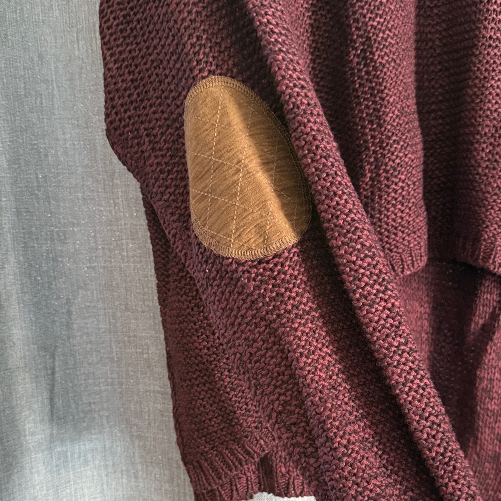 Meri Skye Women's Deep Red V-Neck Sweater 5 X - Picture 3 of 4